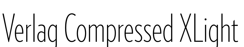 Verlag Compressed XLight Yazı tipi ücretsiz indir